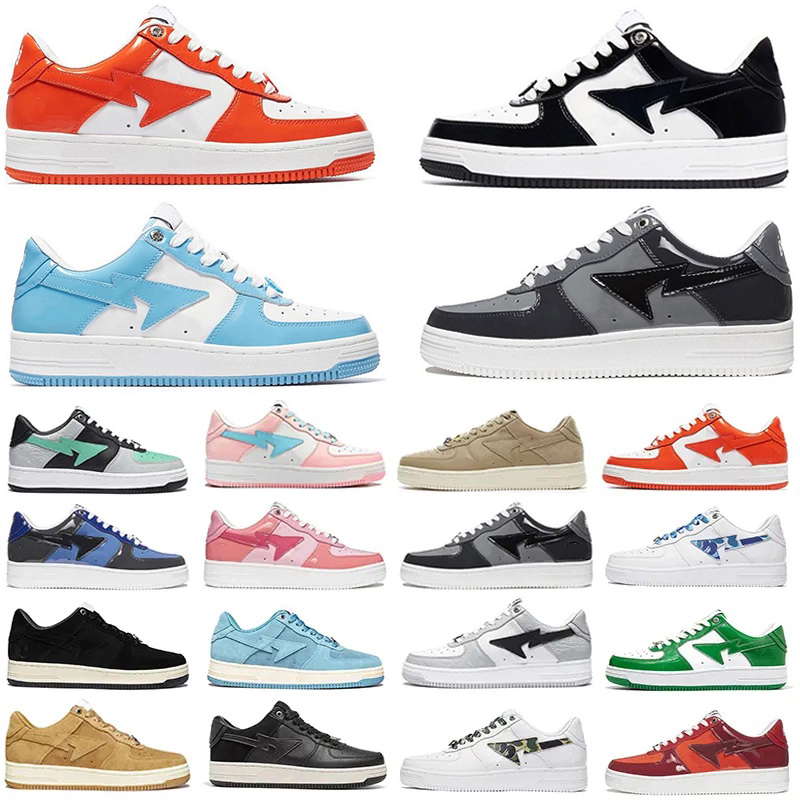 Bapestas SK8 STA Mens Running shoes JJJJound Pastel Pink Patent Leather Camo Combo Green Black white Suede Tokyo Suede Heel Beige men women trainers sports sneakers, Item#22
Bapestas SK8 STA Mens Running shoes JJJJound Pastel Pink Patent Leather Camo Combo Green Black white Suede Tokyo Suede Heel Beige men women trainers sports sneakers, Item#22