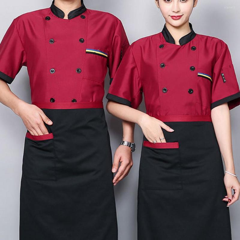 Men's Tracksuits Short Sleeve Chef Jacket Restaurant Kitchen Uniforms Double Breasted Cafe Waiter Food Service Long Jackets Aprons, Black
Men's Tracksuits Short Sleeve Chef Jacket Restaurant Kitchen Uniforms Double Breasted Cafe Waiter Food Service Long Jackets Aprons, Black