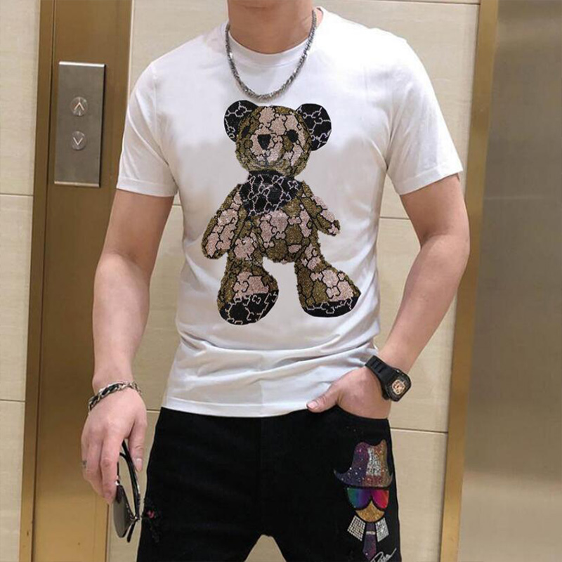 Trendy Men's T-shirts Rhinestone Cartoon Design Trend Band Male Tees 2023 Summer Cotton Men Tops Casual Young Popular Style Clothing M-5XL, Blue
Trendy Men's T-shirts Rhinestone Cartoon Design Trend Band Male Tees 2023 Summer Cotton Men Tops Casual Young Popular Style Clothing M-5XL, Blue