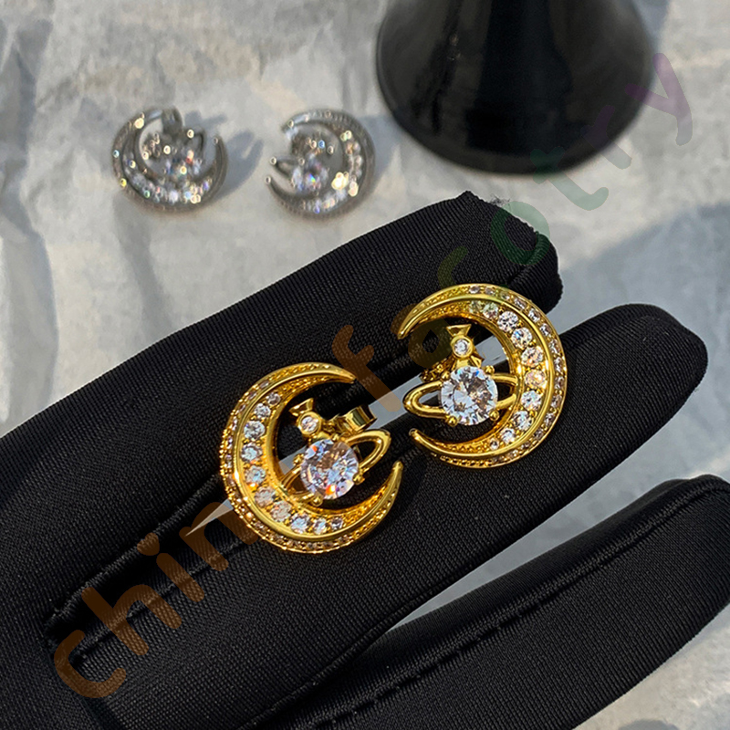 Fashion stud earrings womens Diamond moon Saturn earrings Luxury designer jewelry women diamond Wedding Gifts
Fashion stud earrings womens Diamond moon Saturn earrings Luxury designer jewelry women diamond Wedding Gifts