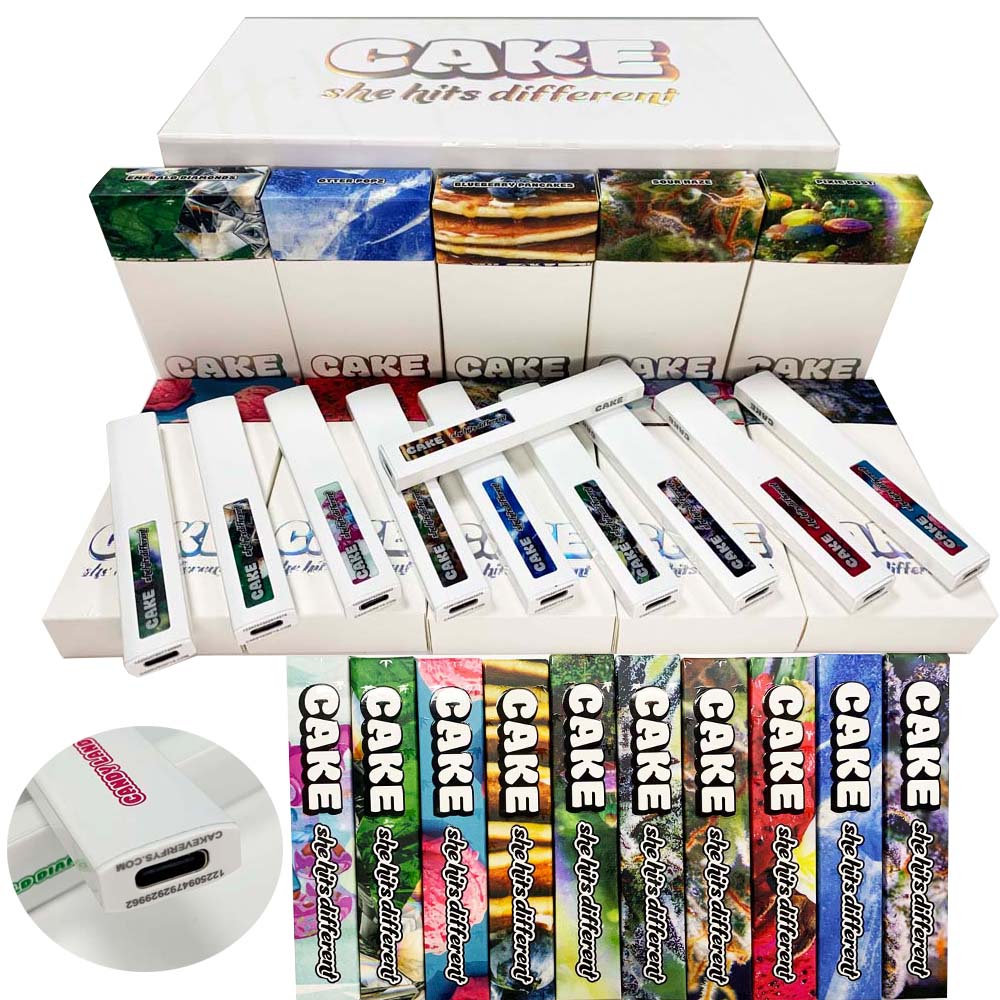 5th Generation Cake Disposable Vape Pens 280mah Rechargeable Battery 1.0ml Empty Vaporizer Pods Cartridges E cigarettes carts with packaging 10 flavors
5th Generation Cake Disposable Vape Pens 280mah Rechargeable Battery 1.0ml Empty Vaporizer Pods Cartridges E cigarettes carts with packaging 10 flavors
