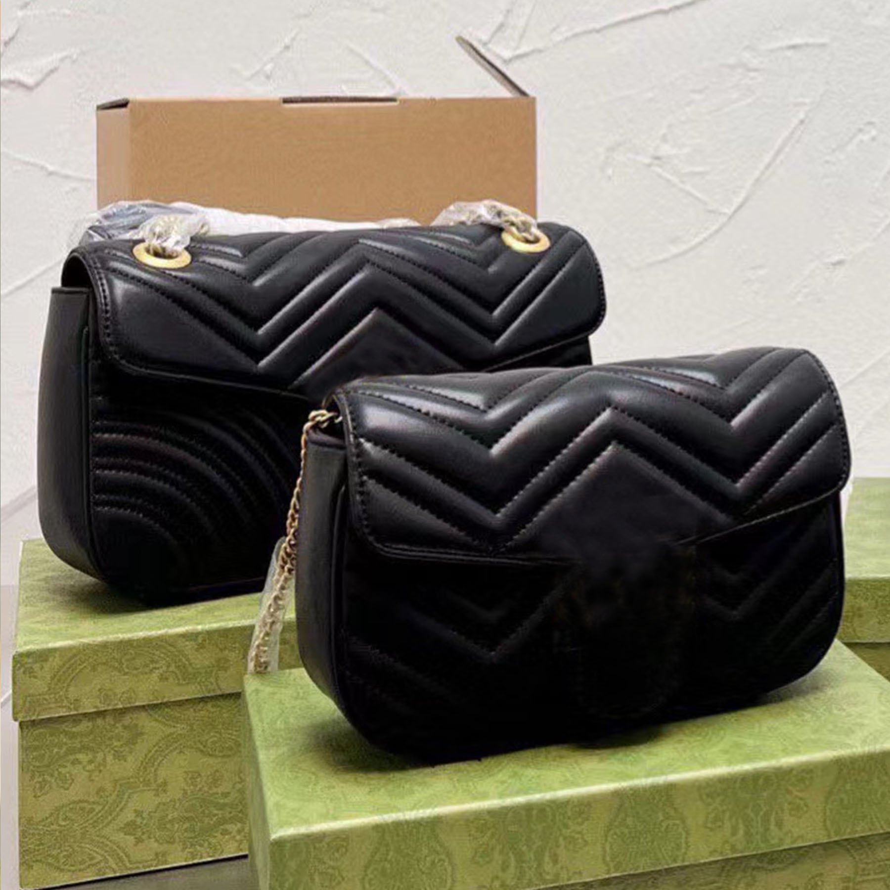 Designers Bags Women Shoulder Bag Marmont Handbag Messenger Totes Fashion Metallic Handbags Classic Crossbody Clutch 3 Sizes Luxuries Genuine Leather Purses
Designers Bags Women Shoulder Bag Marmont Handbag Messenger Totes Fashion Metallic Handbags Classic Crossbody Clutch 3 Sizes Luxuries Genuine Leather Purses
