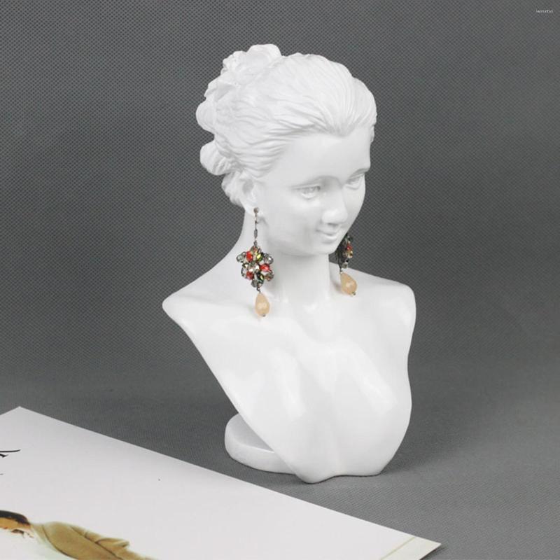 Jewelry Pouches Necklace Display Bust Ornament For Dresser Table Earring Tabletop
