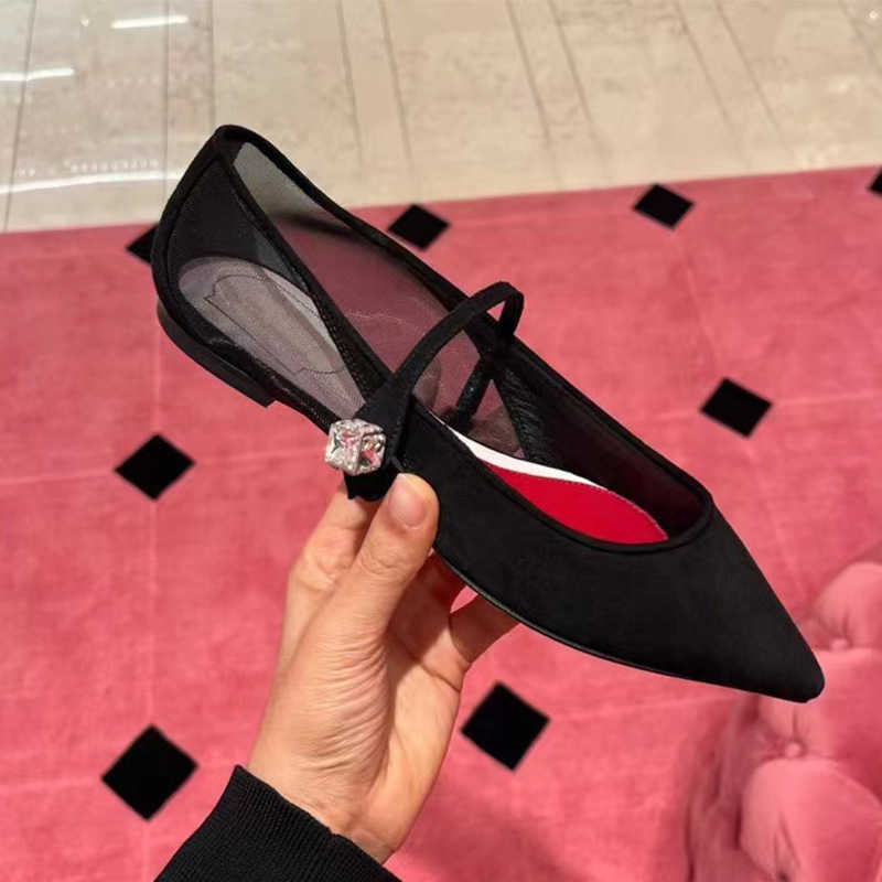 Dress Shoes 2023 early spring new black mesh pointed single shoe versatile breathable suede rhinestone flat bottom Mary Jane shoes
Dress Shoes 2023 early spring new black mesh pointed single shoe versatile breathable suede rhinestone flat bottom Mary Jane shoes