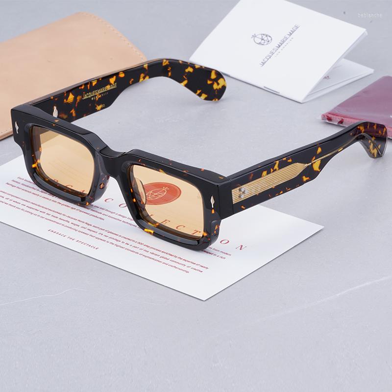 

Sunglasses JMM ASCARII Original Men Square Classical Designer Acetate Handmade Solar Glasses Eyewear With Originals