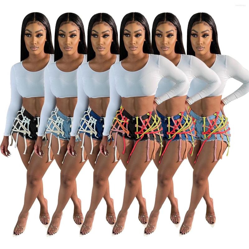 Women' Jeans 2023 Summer Women Shorts Mid Waist Zip Pockets Strings Denim Sexy Night Club Streetwear, Blue
Women' Jeans 2023 Summer Women Shorts Mid Waist Zip Pockets Strings Denim Sexy Night Club Streetwear, Blue