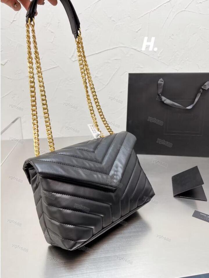 LOULOU designes bag handbags fashion luxury women leather chain shoulder bags Lady Clutch handbag gold chains Crossbody Bags purse 29cm With Box, Black
LOULOU designes bag handbags fashion luxury women leather chain shoulder bags Lady Clutch handbag gold chains Crossbody Bags purse 29cm With Box, Black