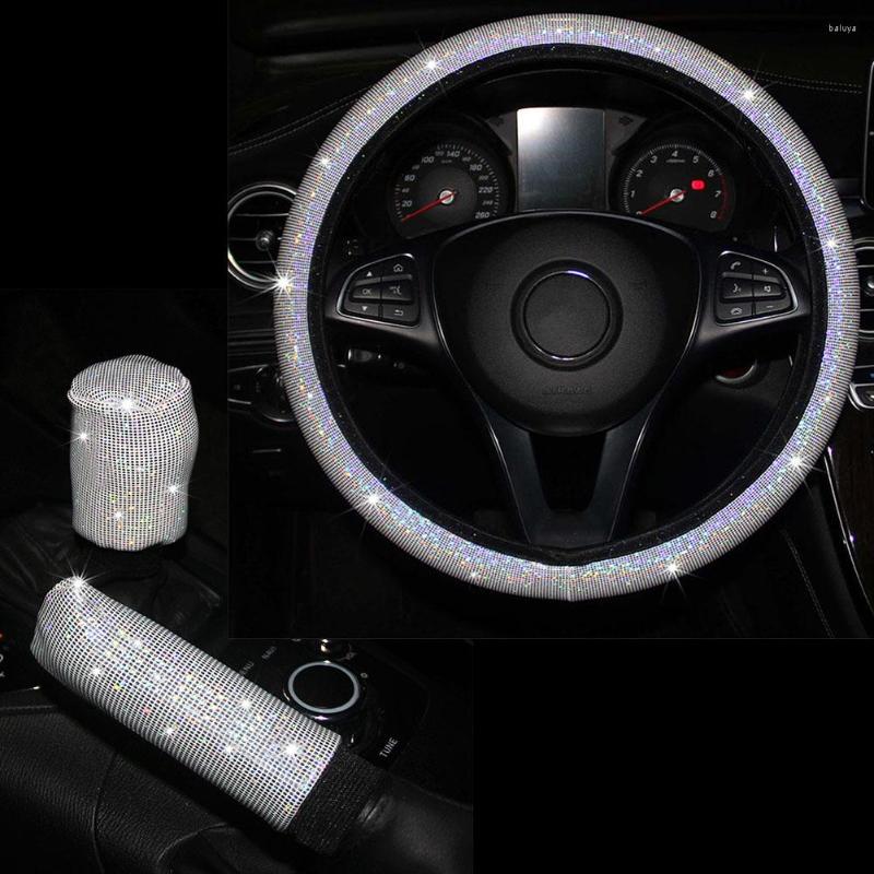 Steering Wheel Covers 3pcs/set Handbrake Gear Glitter White Dia 37-38cm Four Seasons Universal Car Interior Accessories
Steering Wheel Covers 3pcs/set Handbrake Gear Glitter White Dia 37-38cm Four Seasons Universal Car Interior Accessories