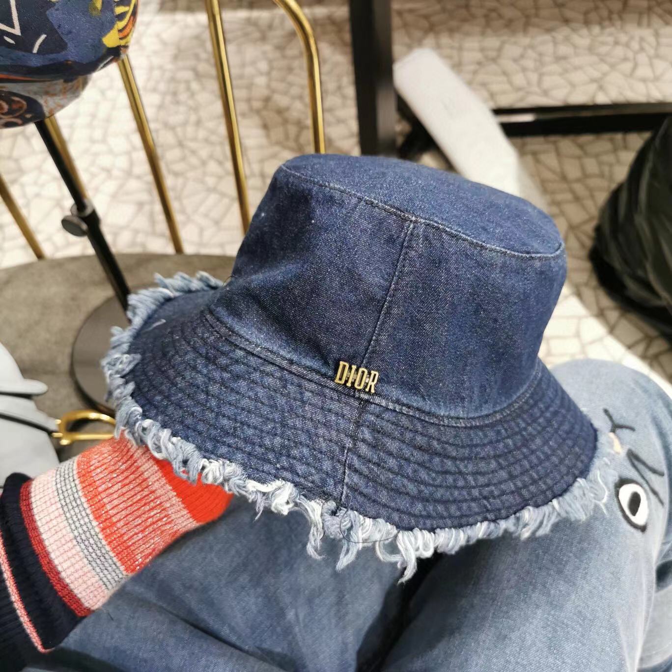 2023 Designer Hat Classic Do Old Washed Denim Fisherman Classic Blue Fashion Su…