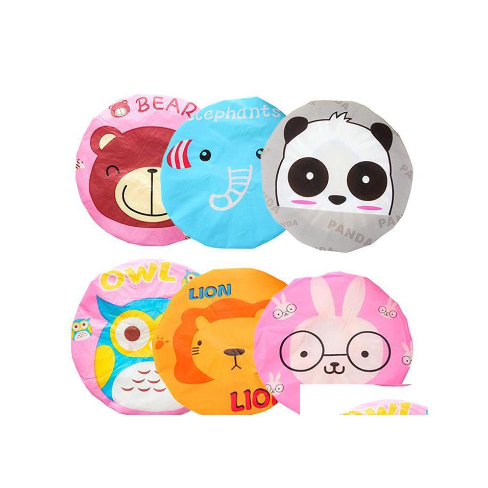 Shower Caps Cartoon Animal Baby Cap Kids Hair Pvc Reusable Bonnet Sauna Bathroom Products Waterproof For Women Drop Delivery Home Ga Dhtid
Shower Caps Cartoon Animal Baby Cap Kids Hair Pvc Reusable Bonnet Sauna Bathroom Products Waterproof For Women Drop Delivery Home Ga Dhtid