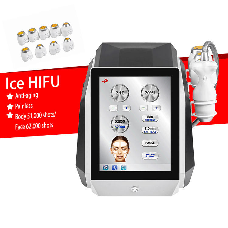 2023 RF Ice Hifu Focused Ultrasound Professional Painless Slimming Machine