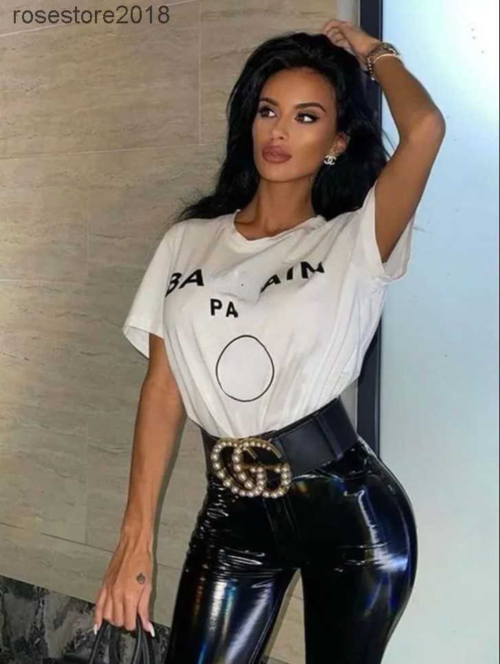 Designer womens Tees Wear Summer Round Neck Sweat Absorbing Short Sleeves Outdoor Breathable Cotton Printed Clothing 2 colors, White3
Designer womens Tees Wear Summer Round Neck Sweat Absorbing Short Sleeves Outdoor Breathable Cotton Printed Clothing 2 colors, White3