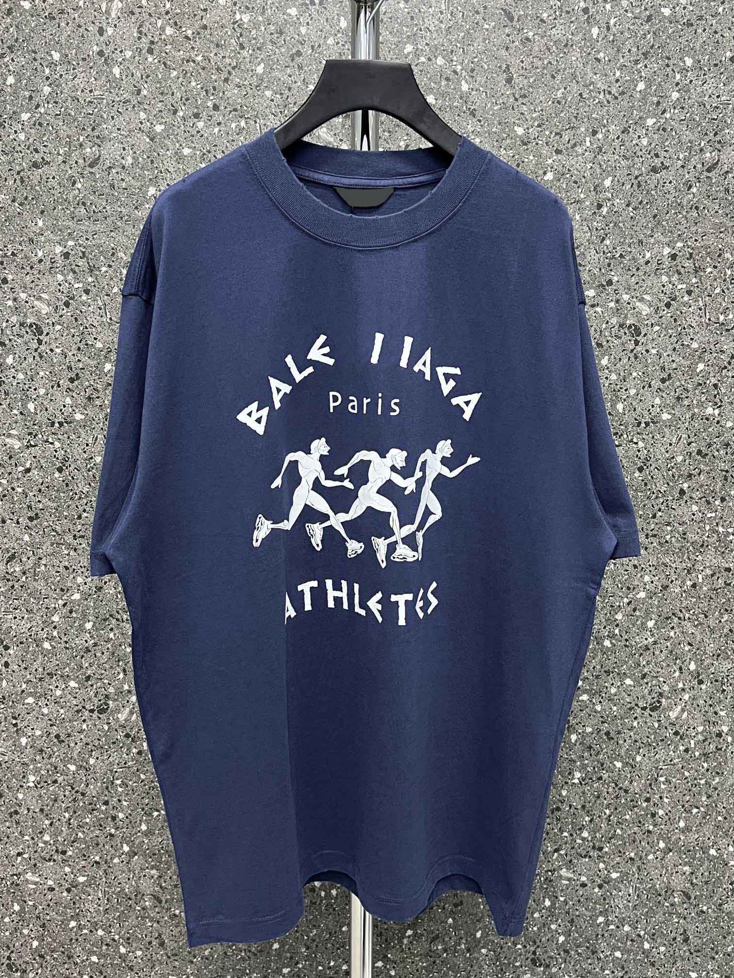 2023 Men's Plus Tees & Polos summer cotton T-shirt round neck printed pocket short sleeve oversized us eu size w122