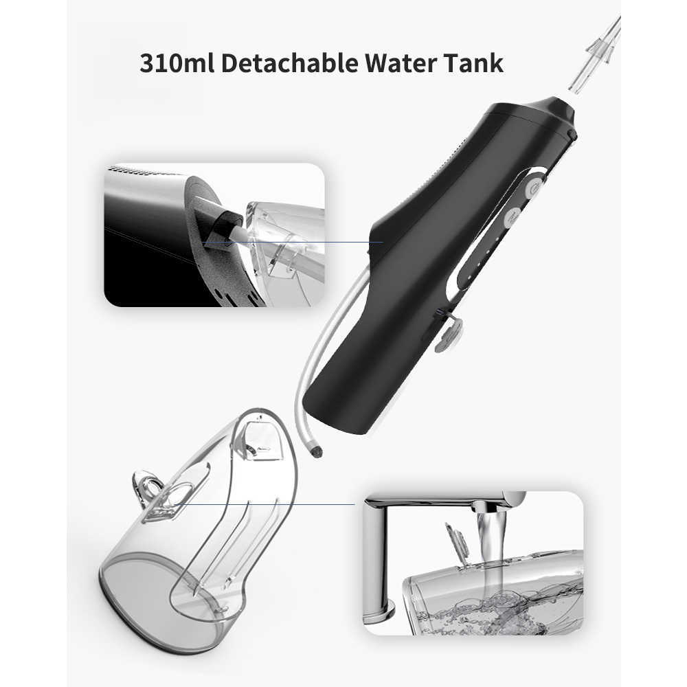 Oral Irrigators Other Hygiene 310ML Irrigator Rechargeable USB Water Flosser Portable Dental Jet Floss Pick IPX7 proof Teeth Cleaner 4 Nozzles 221215