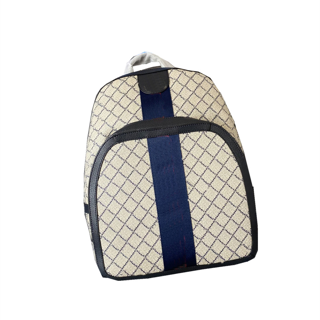 2023Men's and women's backpack designer design vintage pattern backpack classic schoolbag