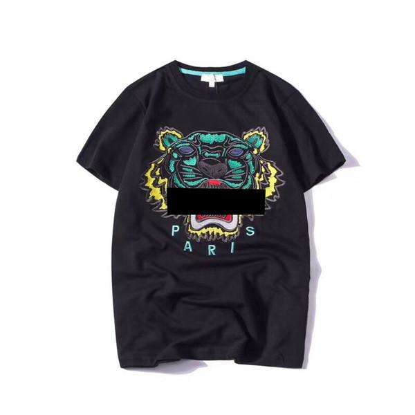 designer t shirt Men T Shirt Hot Summer Style Tiger Embroidery With Letters Tees Short Sleeve Casual Shirts Tops Asian Size S-XXL 15 color