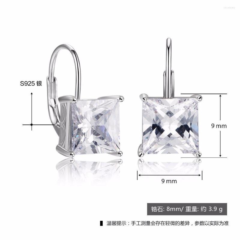Hoop Earrings For Women 925 Sterling Silver Sparkling Engagement Jewelry