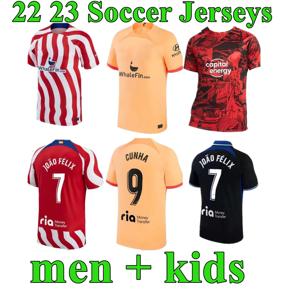 22 23 JOAO FELIX Soccer Jerseys AWAY GRIEZMANN CUNHA 2022 2023 M. Llorente CORREA KOKE Camiseta CARRASCO adult Men kids kit Football Shirt Atletico Madrids uniforms, 34
22 23 JOAO FELIX Soccer Jerseys AWAY GRIEZMANN CUNHA 2022 2023 M. Llorente CORREA KOKE Camiseta CARRASCO adult Men kids kit Football Shirt Atletico Madrids uniforms, 34