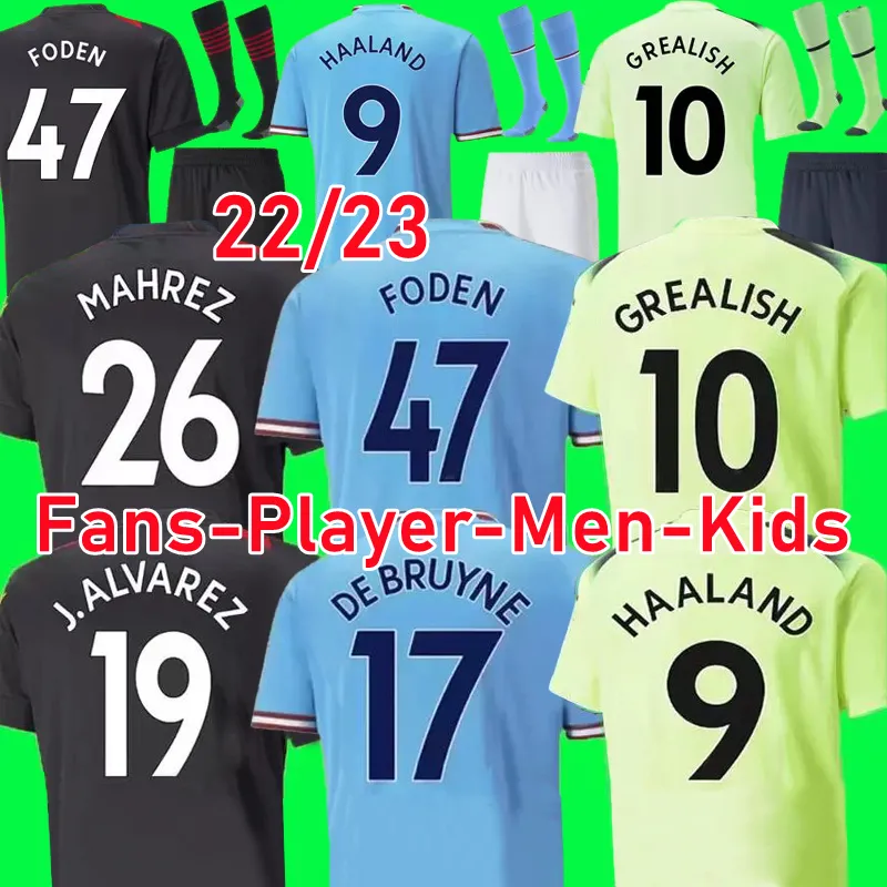 22 23 soccer jersey HAALAND DE BRUYNE GREALISH MANS CITIES STERLING MAHREZ FODEN fans player version 2022 2023 football tops shirt kids kit sets Equipment, 22/23 third player
22 23 soccer jersey HAALAND DE BRUYNE GREALISH MANS CITIES STERLING MAHREZ FODEN fans player version 2022 2023 football tops shirt kids kit sets Equipment, 22/23 third player