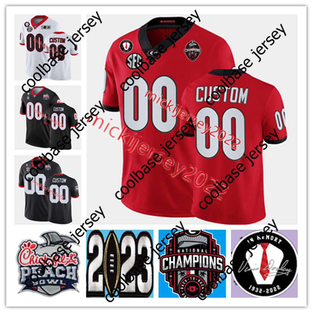 Custom Football Jerseys 2023 vince dooley Peach Bowl Jersey 19 Brock Bowers 13 Stetson Bennett IV 88 Jalen Carter 5 Kelee Ringo 24 Malaki, No extra patch
Custom Football Jerseys 2023 vince dooley Peach Bowl Jersey 19 Brock Bowers 13 Stetson Bennett IV 88 Jalen Carter 5 Kelee Ringo 24 Malaki, No extra patch