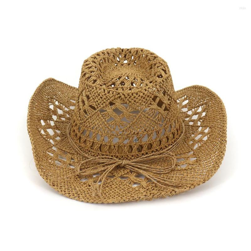 Summer Casual Tasseled Natural Material Cowboy Sombreros Ideal for Beach & Outdoor Activities