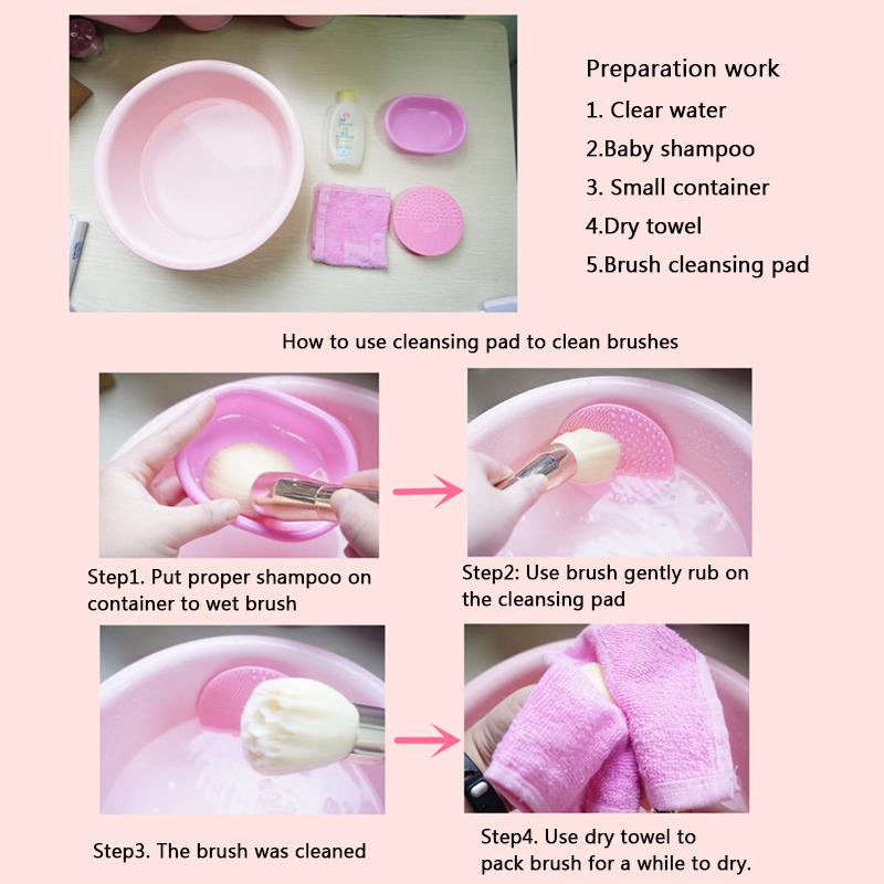 Makeup Brushes 1Pcs Silicone Brush Cleansing Pad Palette Cleaner Cleaning Mat Washing Scrubber Cosmetic Make Up Toolsmakeup