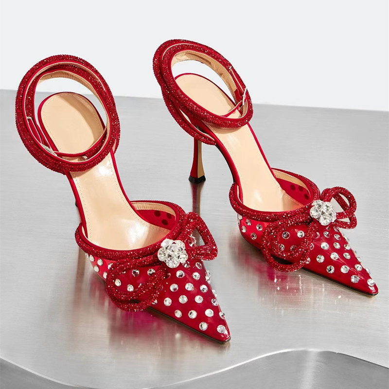 ClassicFashion women with high heels Pointde toe sandals crystal bow ankle fine wedding event Coktail Shoestrend ball design for women's shoes factory, Aneroid
ClassicFashion women with high heels Pointde toe sandals crystal bow ankle fine wedding event Coktail Shoestrend ball design for women's shoes factory, Aneroid