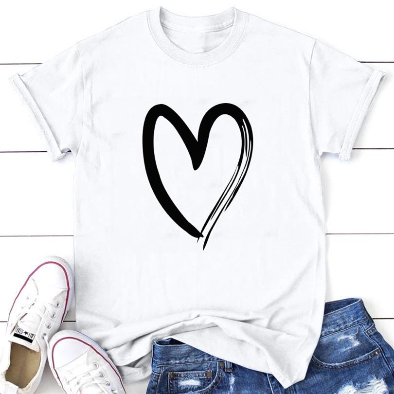 Women's fashion popular European and American printed love T-shirt women's round neck Cotton Short Sleeve Top260A, Orange
Women's fashion popular European and American printed love T-shirt women's round neck Cotton Short Sleeve Top260A, Orange