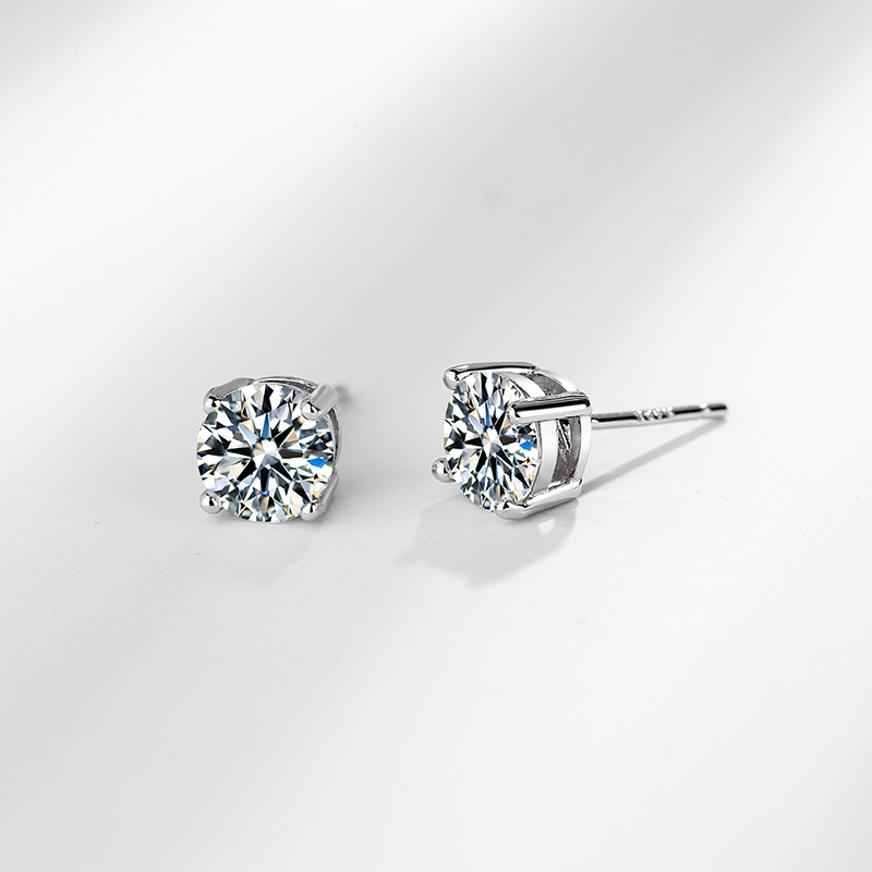 Classic Charm Zircon S925 Sterling Silver Stud Earring Ear Bone Nail Women Men No Fading No Allergies