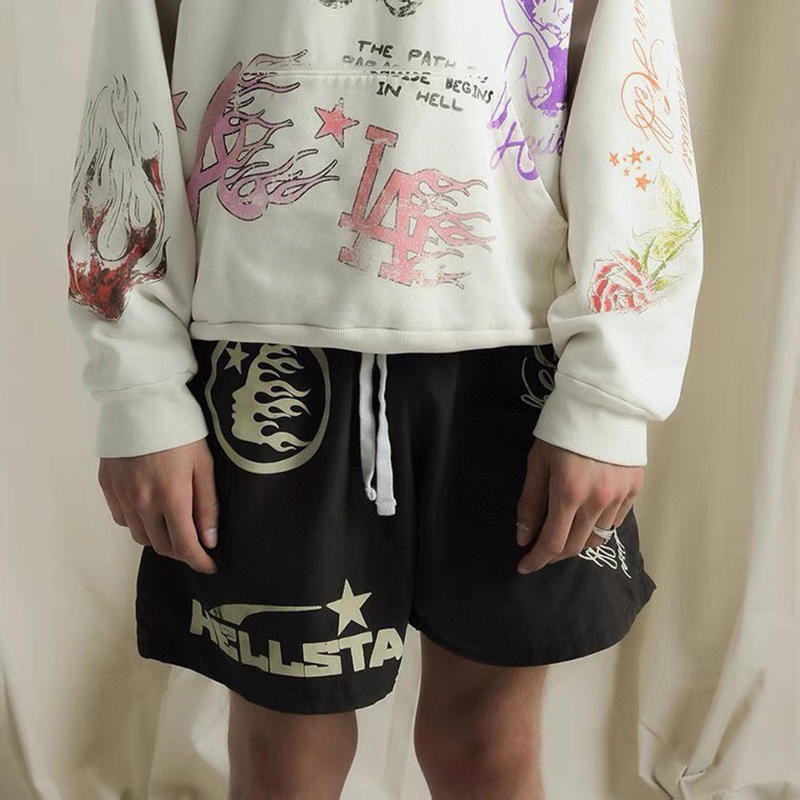 Streetwear Letter Print Black Terry Casual Summer Men's Shorts Vintage Wide Leg Spliced Hip Hop Knee Lenght Pants
Streetwear Letter Print Black Terry Casual Summer Men's Shorts Vintage Wide Leg Spliced Hip Hop Knee Lenght Pants