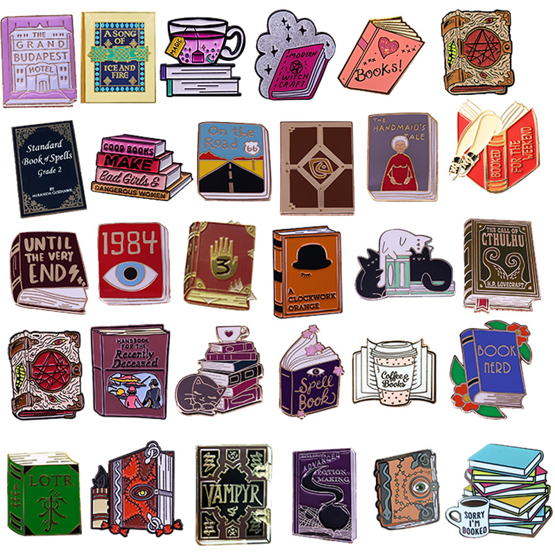 Books Brooch Collection Magic Reading Enamel Pin Coffee Lazy Cat Vampire 1984 Spell Book Badge Reader Flair Addition
Books Brooch Collection Magic Reading Enamel Pin Coffee Lazy Cat Vampire 1984 Spell Book Badge Reader Flair Addition