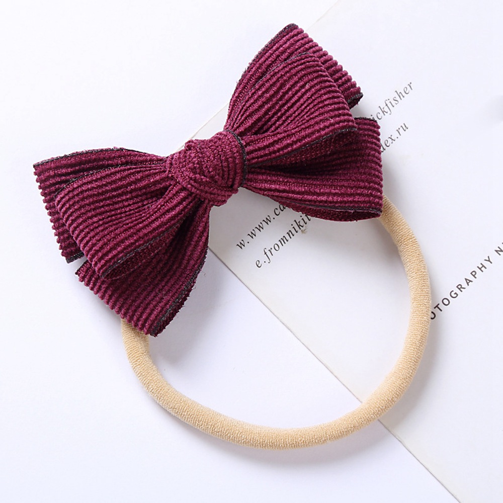 Newborn Turban Baby Ribbon Headbands Girl Hair Bow Solid Rabbit Ear Head Wrap Soft Children Turban Lovely Kids Elastic Hairbands 1429