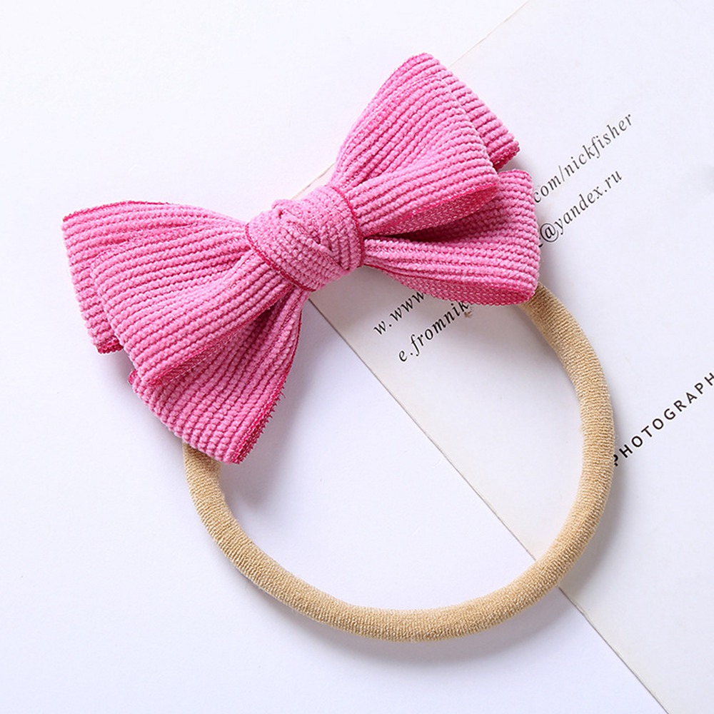 Newborn Turban Baby Ribbon Headbands Girl Hair Bow Solid Rabbit Ear Head Wrap Soft Children Turban Lovely Kids Elastic Hairbands 1429