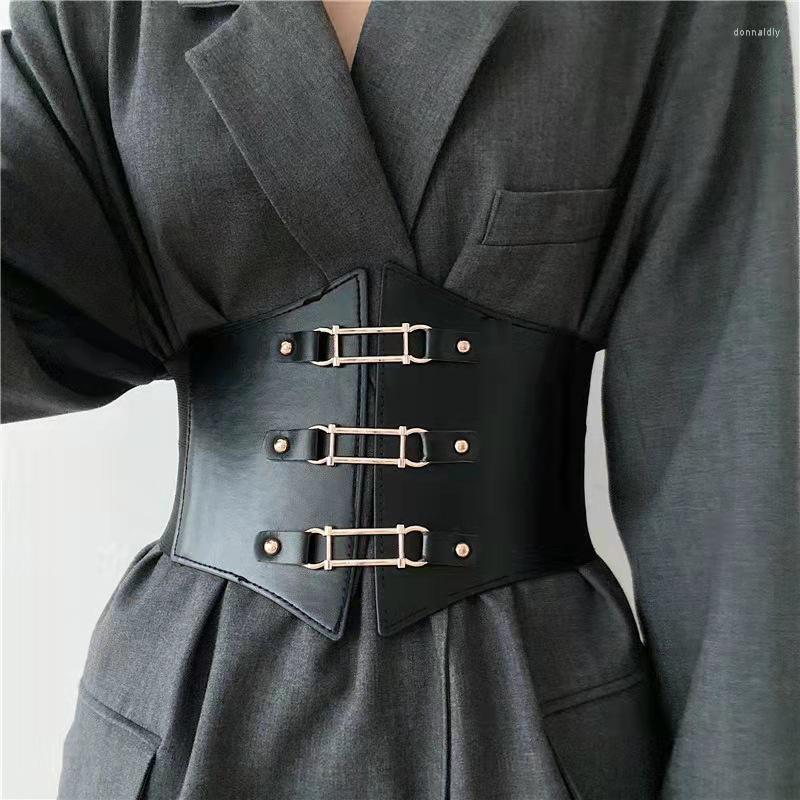 Belts Women Corset Punk Black Pu Leather Wide Belt Female Slimming Body Lady Elastic Elasticated Waistband Cummerbunds Fit ShirtBelts Donn22
Belts Women Corset Punk Black Pu Leather Wide Belt Female Slimming Body Lady Elastic Elasticated Waistband Cummerbunds Fit ShirtBelts Donn22