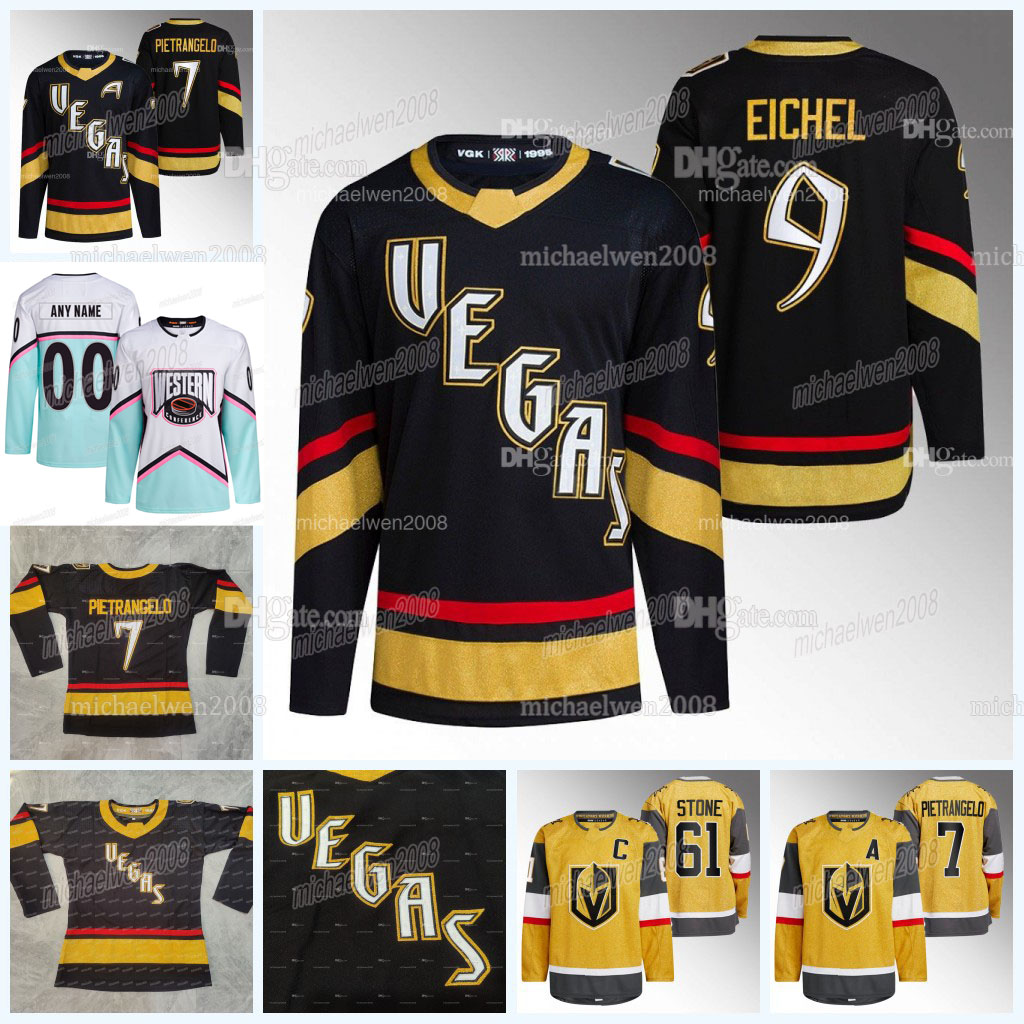 Vegas Logan Thompson Golden Knights Jersey 2023 All Star Jack Eichel Alex Pietrangelo Shea Weber Phil Kessel Marchessault Reilly Smith Karlsson Mark Stone Theodore