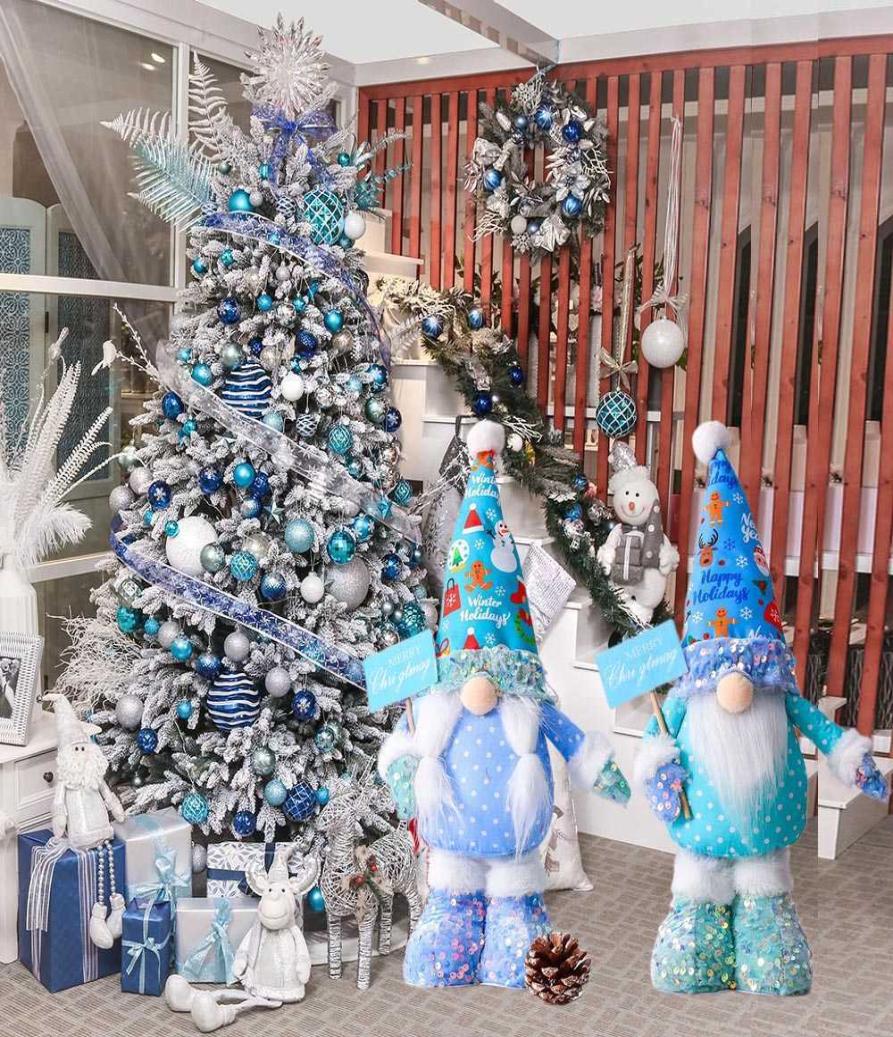 Decorative Objects Figurines Christmas Blue Santa Claus Dolls Sequined Retractable Faceless Gnome Ornaments Xmas Tree Decor for Ho3342356
Decorative Objects Figurines Christmas Blue Santa Claus Dolls Sequined Retractable Faceless Gnome Ornaments Xmas Tree Decor for Ho3342356