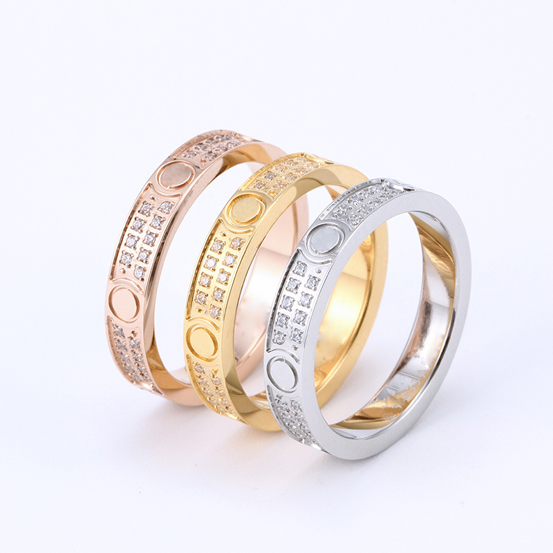 2 Rows Full Diamond Silver Love Ring Men and Women Titanium Steel Rose Gold Wedding Rings for Lovers Couple Jewelry Gift
2 Rows Full Diamond Silver Love Ring Men and Women Titanium Steel Rose Gold Wedding Rings for Lovers Couple Jewelry Gift