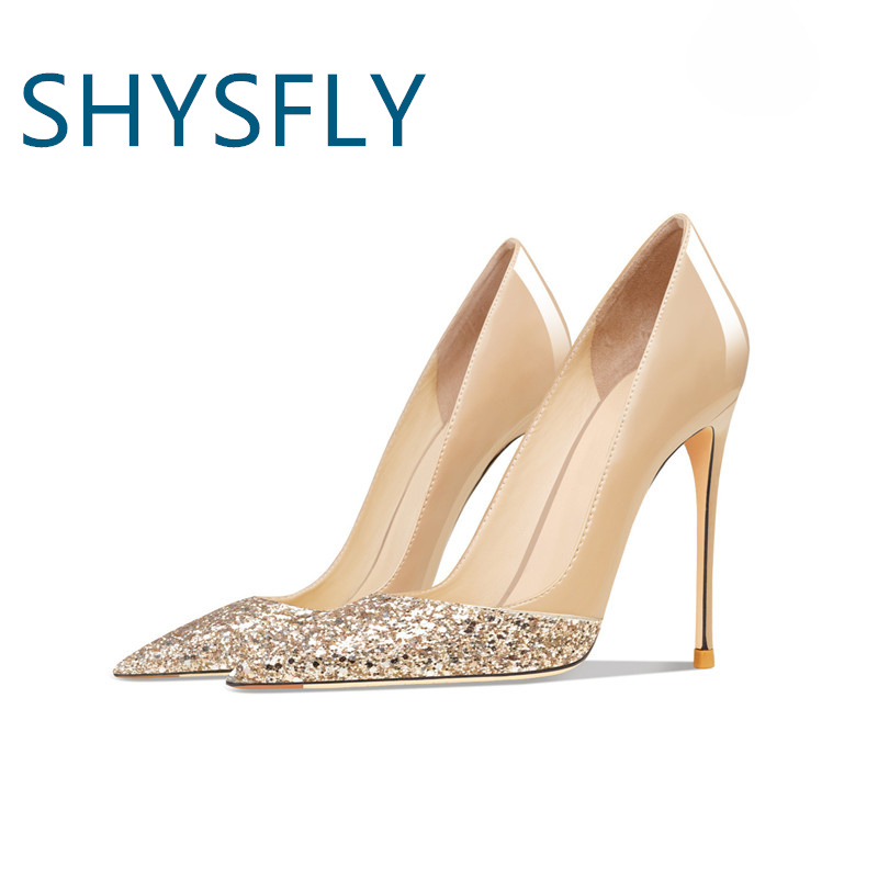 SHYSFLY Genuine Leather Dress Shoes Ladies Pointed Toes Mixed Colors Glitter Stelletos Elegence High Heel Plus Size Women Pumps, Black 8cm
SHYSFLY Genuine Leather Dress Shoes Ladies Pointed Toes Mixed Colors Glitter Stelletos Elegence High Heel Plus Size Women Pumps, Black 8cm