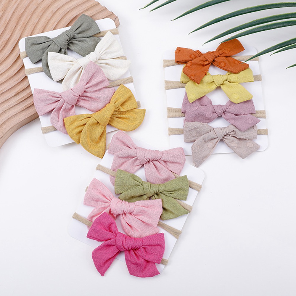 Lace Bows Baby Girl Ribbon Headband With Elastic Soft Hair Bands Kids Headwear Newborn Headbands Baby Hairs Accessories 1438