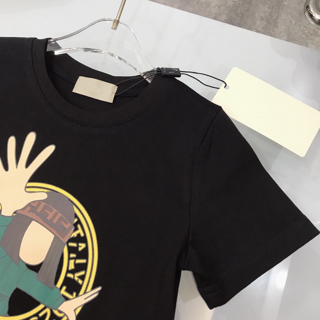 girl boy tshirts kid t shirt baby clothe baby clothes kids designer t shirt Short-Sleeve with Cartoon tags letter luxury summer shirt, Black
girl boy tshirts kid t shirt baby clothe baby clothes kids designer t shirt Short-Sleeve with Cartoon tags letter luxury summer shirt, Black