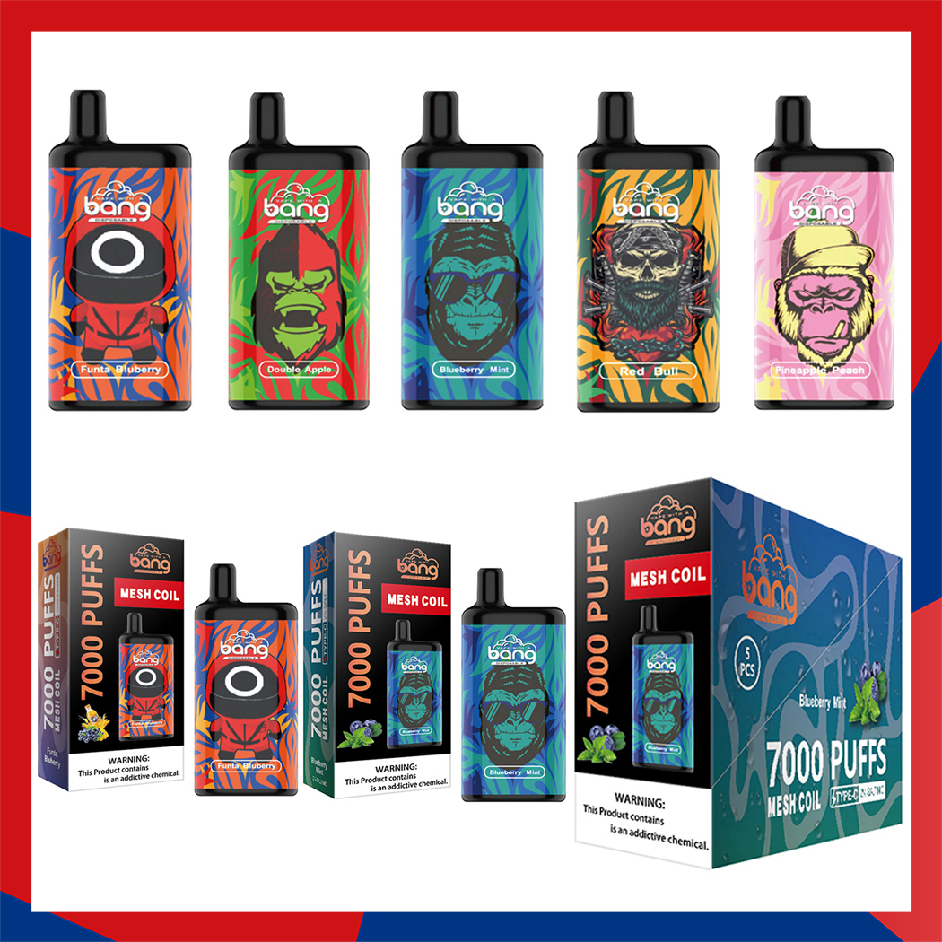 Authentic Bang Mesh Coil Disposable E cigarettes 7000 Puffs Vape Pen 15ml Prefilled Pods Cartridge 850mAh Rechargeable Battery Vaporizer xxl pro box elux tornado
Authentic Bang Mesh Coil Disposable E cigarettes 7000 Puffs Vape Pen 15ml Prefilled Pods Cartridge 850mAh Rechargeable Battery Vaporizer xxl pro box elux tornado