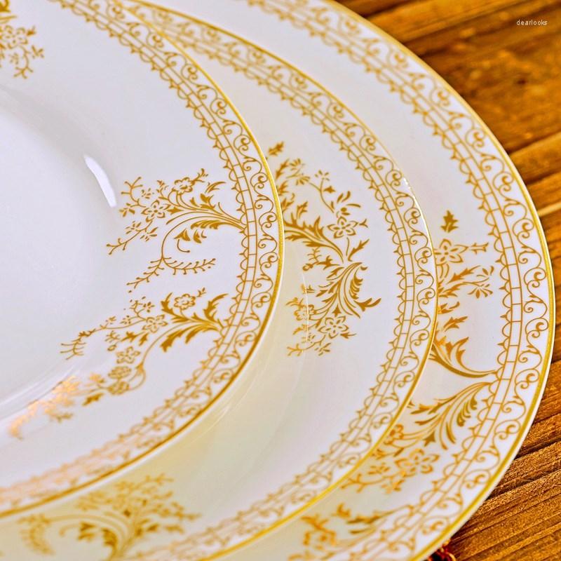 Dinnerware Sets Set Dishes Bone China Combination Tableware Plates Ceramic Dinner Service X2501071