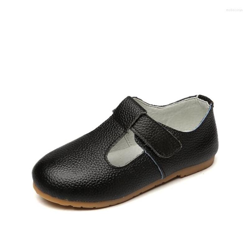 Flat Shoes Girl's Leather 2023 Autumn Princess Genuine British Children Soft Sole Baby Casual