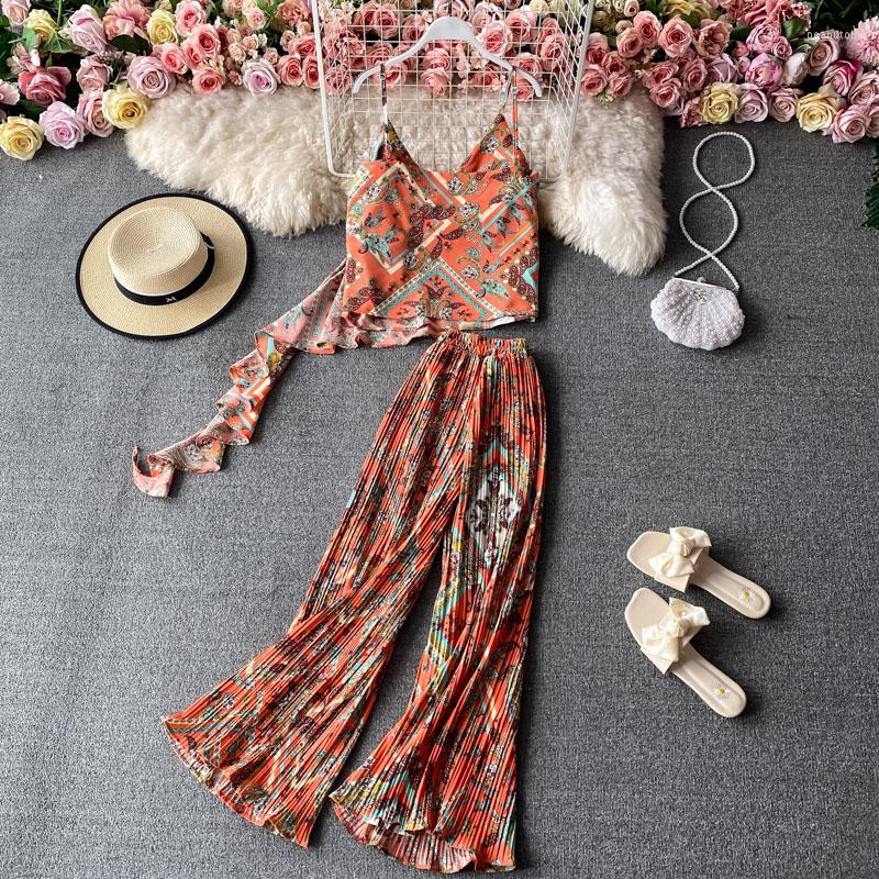 Women's Tracksuits Women Chiffon Two Piece Sets Spring Autumn Floral Printed V Neck Sexy Shirts And Pants Outfits Woman Beach Suits Clothing, Beige
Women's Tracksuits Women Chiffon Two Piece Sets Spring Autumn Floral Printed V Neck Sexy Shirts And Pants Outfits Woman Beach Suits Clothing, Beige