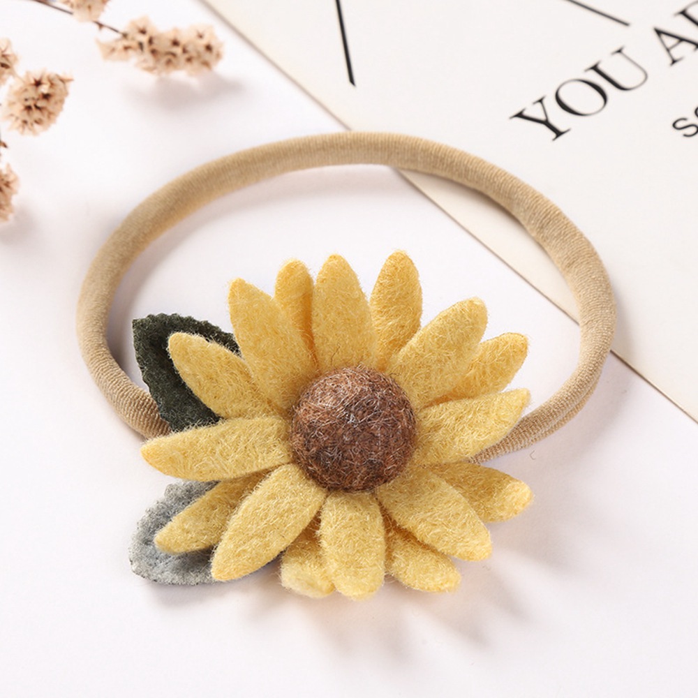 10pcs/set Sweet Flower Ribbon Hair Band Girls Hair Ties Bows Elastic Rubber Band Flowers Small Ball Scrunchies Baby Kids Hair Accessories 1433