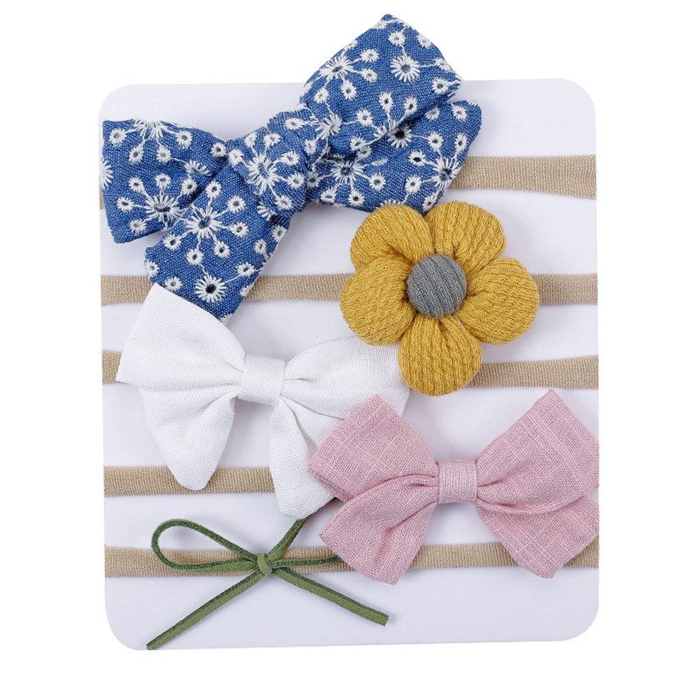 Lace Bows Baby Girl Ribbon Headband With Elastic Soft Hair Bands Kids Headwear Newborn Headbands Baby Hairs Accessories 1438