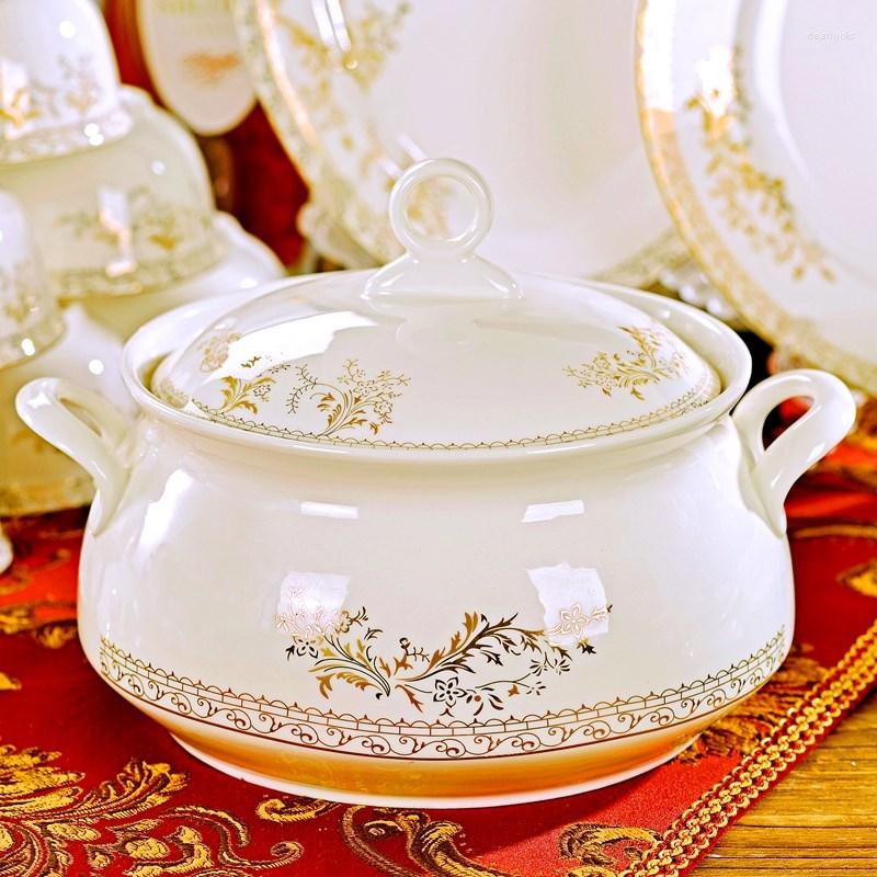 Dinnerware Sets Set Dishes Bone China Combination Tableware Plates Ceramic Dinner Service X2501071