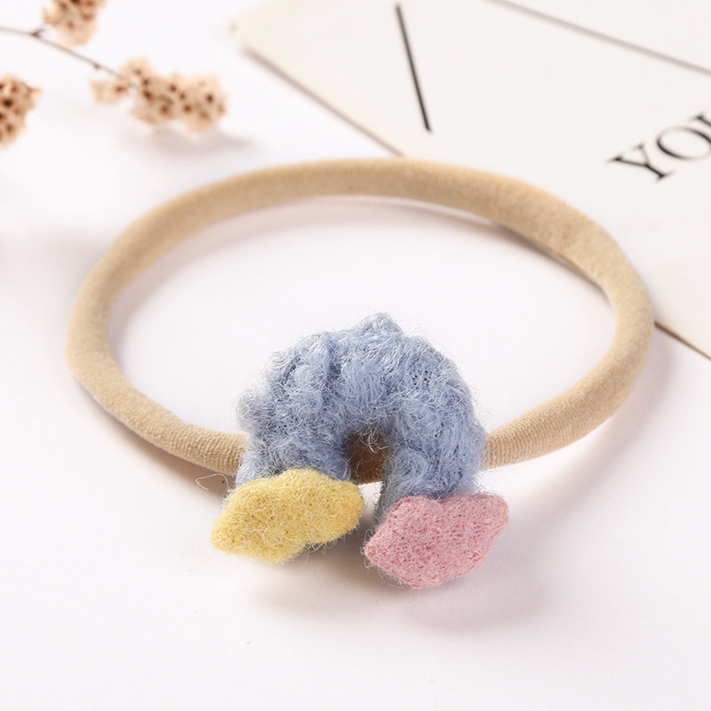 10pcs/set Sweet Flower Ribbon Hair Band Girls Hair Ties Bows Elastic Rubber Band Flowers Small Ball Scrunchies Baby Kids Hair Accessories 1433