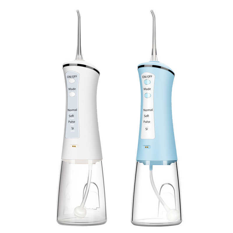 Oral Irrigators Other Hygiene 300ml Irrigator Rechargeable Portable Water Flosser 4 Modes Dental Jet Floss IPX7 proof Teeth Cleaner 4 Nozzles 221215