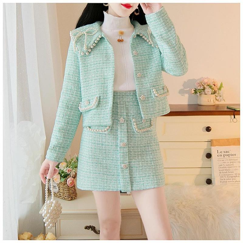 Two Piece Dress Professional Suit Skirt For Women 2023 Autumn And Winter Small Western Style Youthful-Looking Two-Piece SkirtsTwo